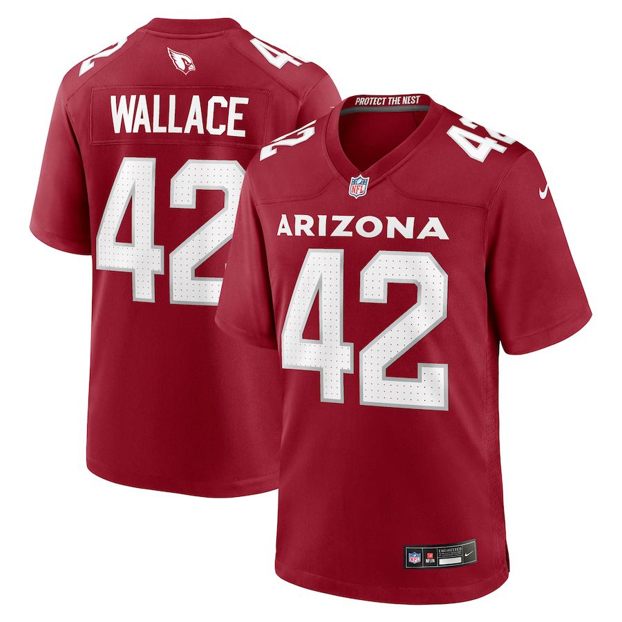 Men Arizona Cardinals #42 K Von Wallace Nike Cardinal Team Game NFL Jersey